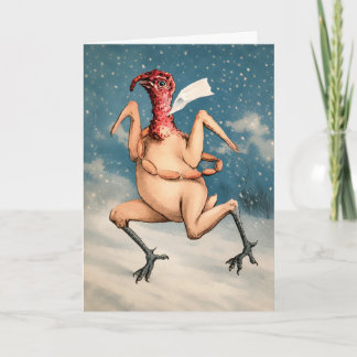 Vintage Victorian Odd Turkey Holiday Card