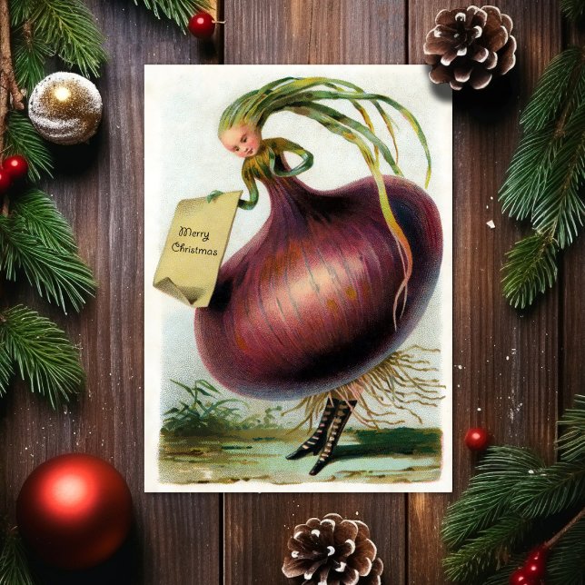 Vintage Victorian Onion Christmas Card (Creator Uploaded)