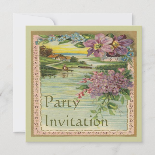 Vintage Victorian Party Invitation (Front)