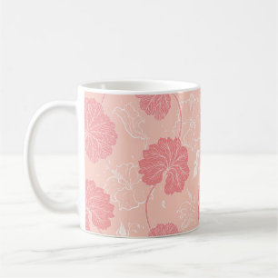 Vintage Victorian pattern with hand drawn leaves. Coffee Mug