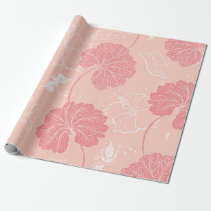 Vintage Victorian pattern with hand drawn leaves.  Wrapping Paper