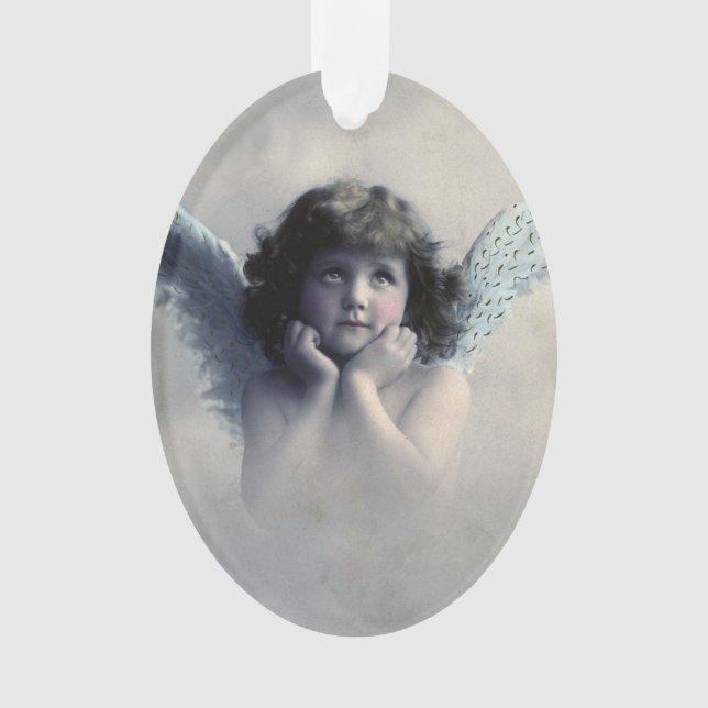 Vintage Victorian Photo Angel Ornament (Front)
