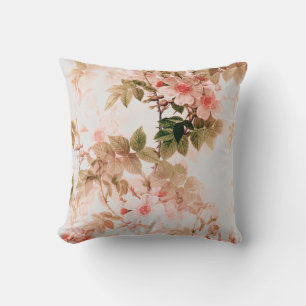 Vintage Victorian Pink Floral Chic Pattern Cushion