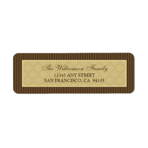 Vintage Victorian Return Address Labels (brown)