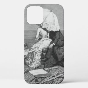 Vintage Victorian Romantic Couple by Beach iPhone 12 Case
