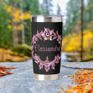 Vintage Victorian Romantic Steampunk Personalised Insulated Tumbler