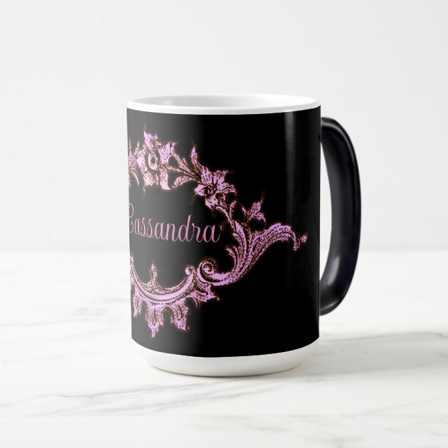 Vintage Victorian Romantic Steampunk Personalised  Magic Mug (Front Right)