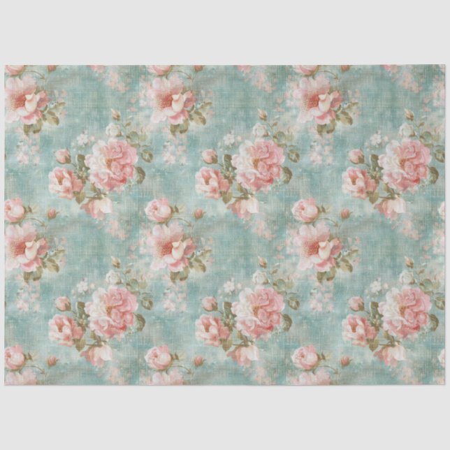 Vintage Victorian Roses Decoupage Tissue Paper (Front)