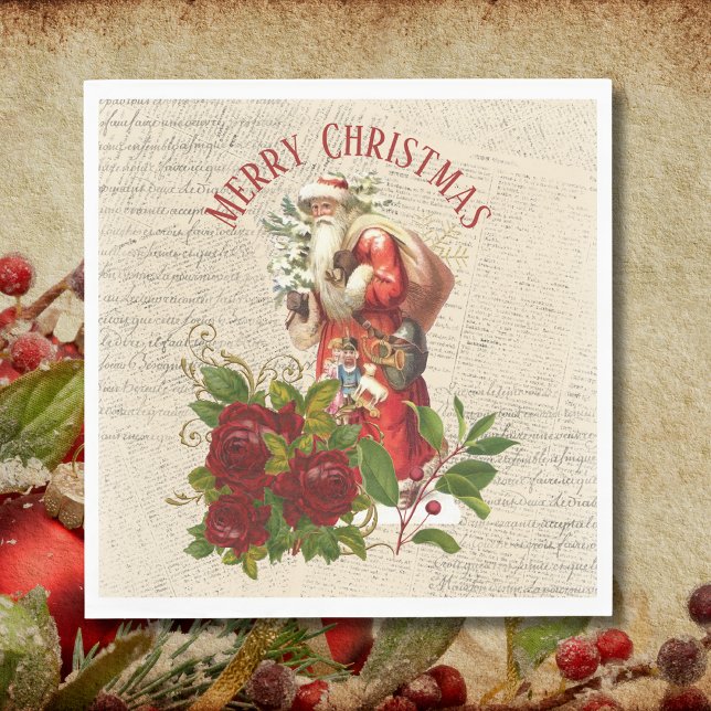 Vintage Victorian Santa Claus Napkin (Creator Uploaded)