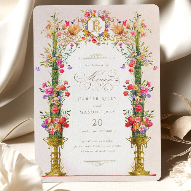 Vintage Victorian Save the Date Invitation (Creator Uploaded)