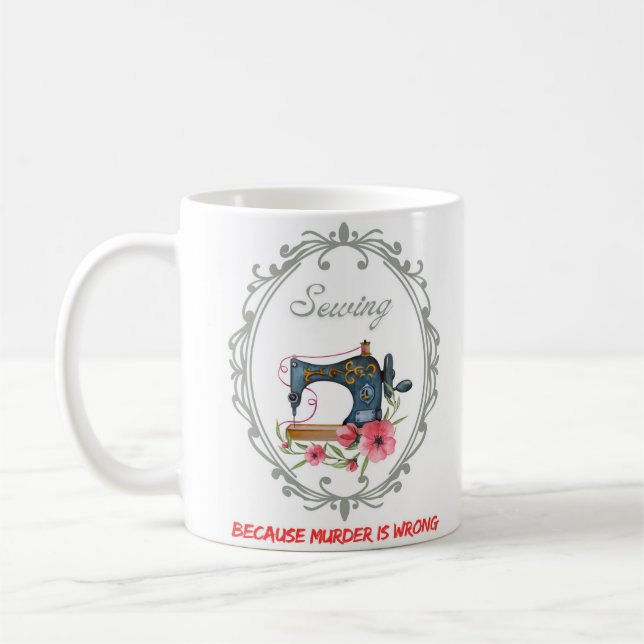 Vintage Victorian Sewing  Coffee Mug (Left)