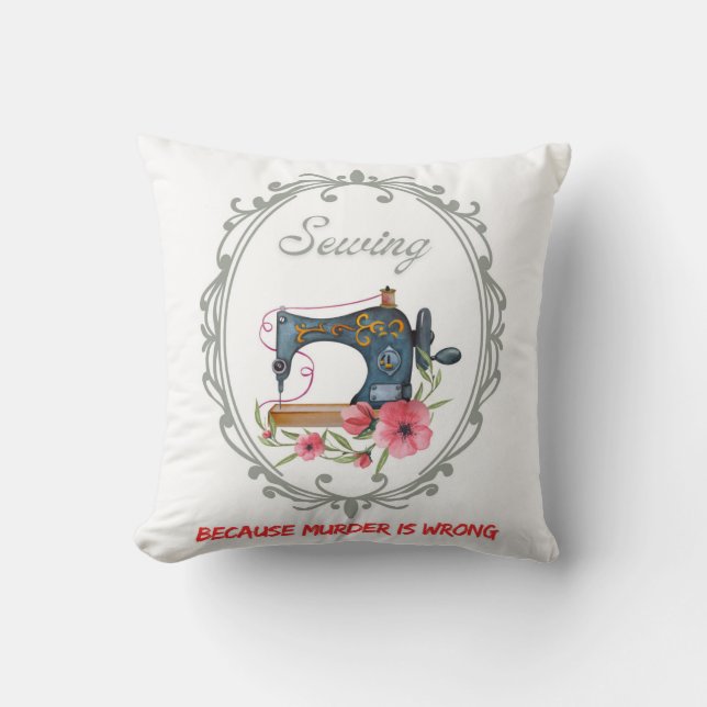 Vintage Victorian Sewing  Cushion (Front)