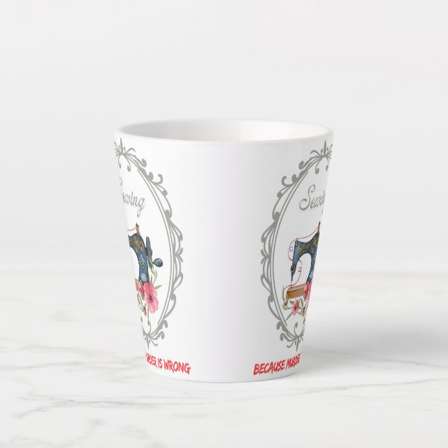 Vintage Victorian Sewing  Latte Mug (Front)