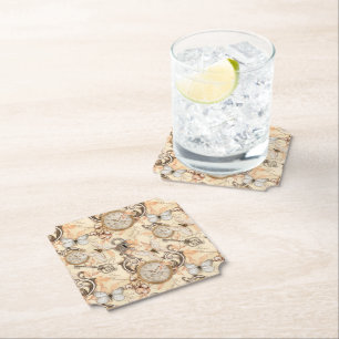 Vintage Victorian Shabby Chic Country Pattern Paper Coaster