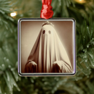 Vintage Victorian Spooky Ghost Christmas Ornament