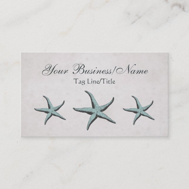 Vintage Victorian Starfish Business Card (Front)