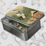Vintage Victorian Stork and Baby Carriage Jigsaw Puzzle<br><div class="desc">Vintage illustration Victorian children and babies image with a stork and a baby carriage. The stork is a classic symbol of bringing home a new baby. The stork is wearing a big blue bow and a hat, the baby is in a small pram or stroller with a cute hat with...</div>