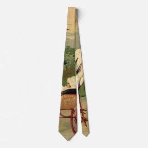 Vintage Victorian Stork and Baby Carriage Tie