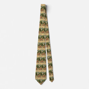 Vintage Victorian Stork and Baby Carriage Tie