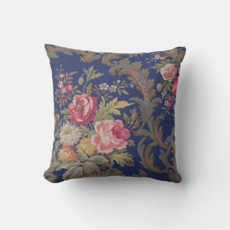 Vintage Victorian Style Floral Throw Cushion