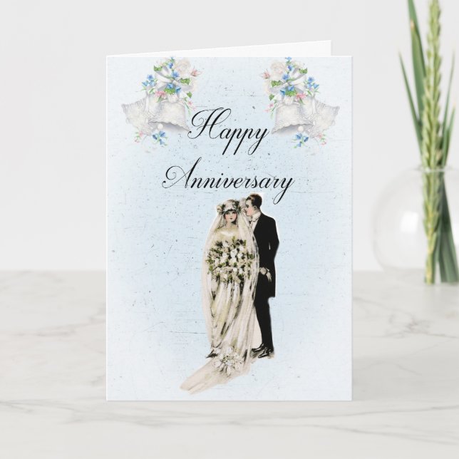 Vintage Victorian style Wedding Anniversary card (Front)