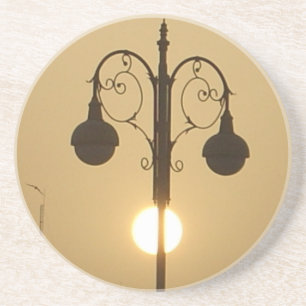 Vintage Victorian Sunset street light.png Coaster