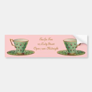 Vintage Victorian Tea Cup Bumper Sticker