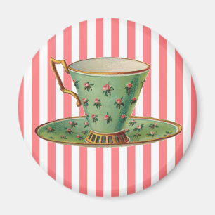 Vintage Victorian Tea Cup Magnet