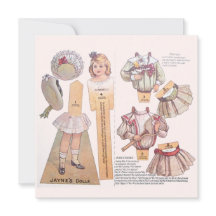 Vintage Victorian Tennis Paper Doll Reproduction 