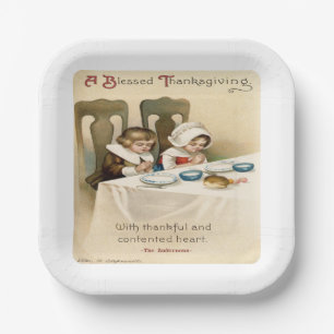 Vintage Victorian Thanksgiving Personalised Paper Plate