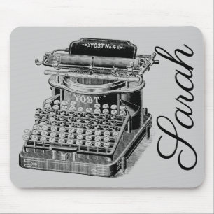 Vintage/Victorian Typewriter Personnalised Mouse Pad