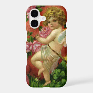 Vintage Victorian Valentines Day Angels Heart Rose