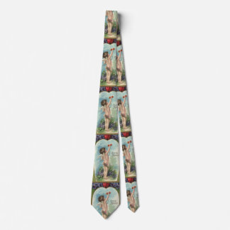 Vintage Victorian Valentine's Day, Cupid's Message Tie