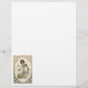 Vintage Victorian Valentine's Day, Girl with Roses Flyer