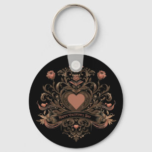 Vintage, Victorian Valentine's day Key Ring