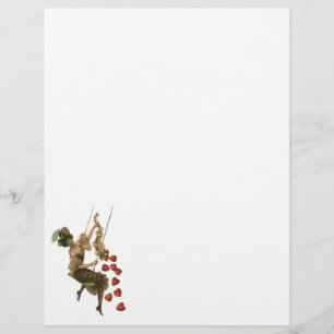 Vintage Victorian Valentine's Day, Lady on Swing Flyer