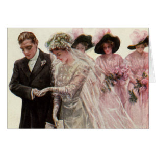 Vintage Victorian Wedding Ceremony Bride and Groom
