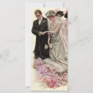 Vintage Victorian Wedding Ceremony Bride and Groom