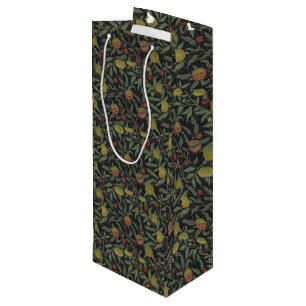 Vintage Victorian William Morris Fruit Leaves Wine Gift Bag