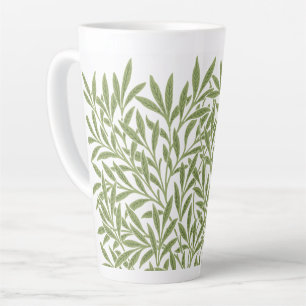 Vintage Victorian Willow Leaves by William Morris Latte Mug
