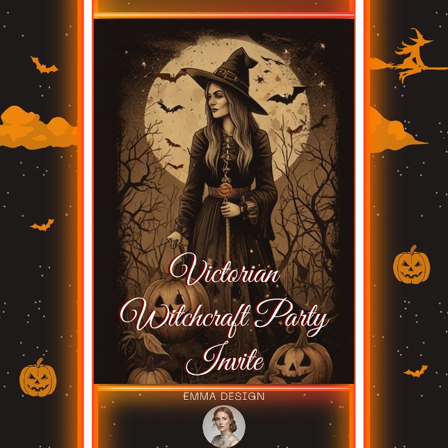Vintage Victorian Witchcraft Halloween Party  Invitation (Creator Uploaded)