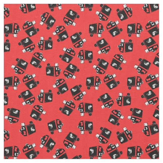 Vintage Video Camera Fabric Print (Close Up)