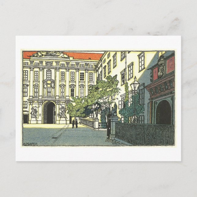 Vintage Vienna Hofburg Palace Postcard (Front)