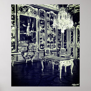 Vintage Vienna Schonbrunn palace Vieux Laque Room Poster