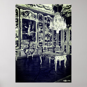 Vintage Vienna Schonbrunn palace Vieux Laque Room Poster