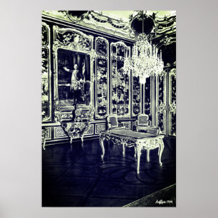 Vintage Vienna Schonbrunn palace Vieux Laque Room Poster