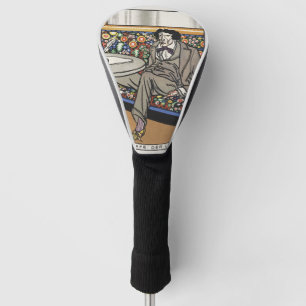 Vintage Viennese Cafe Man of Letters Art Print Golf Head Cover