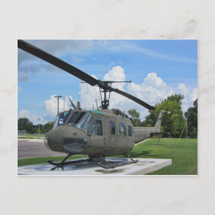 Vintage Vietnam Uh-1 Huey Military Helicopter Postcard