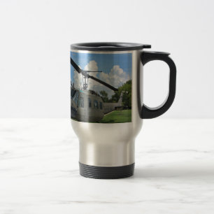Vintage Vietnam Uh-1 Huey Military Helicopter Travel Mug