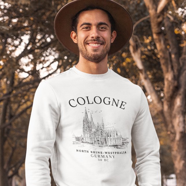Vintage View of Cologne Cathedral Germany Sweatshirt (Creator Uploaded)